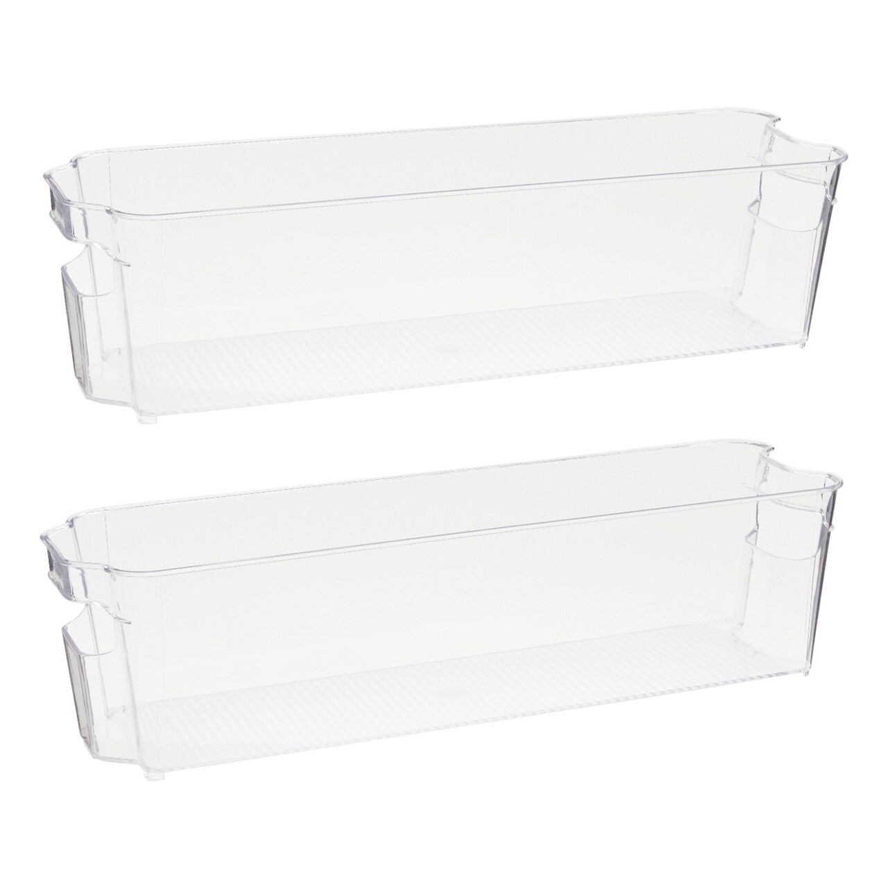 Clear Plastic Freezer Organizers, Breastmilk Storage Containers (14.5 x 4 x 3.75 In, 2 Pack)